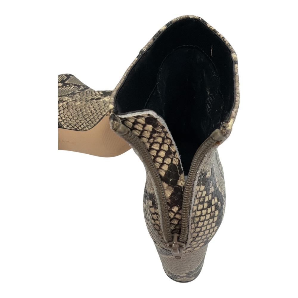 Chelsea & Violet Megan Snakeskin Print Leather Ankle Boot Size 7.5M 3.5" Heel - Picture 8 of 9